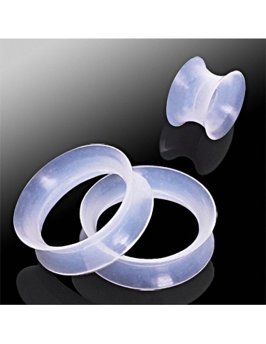 Piercing tunnel silicone flexible transparent modèle Avishie