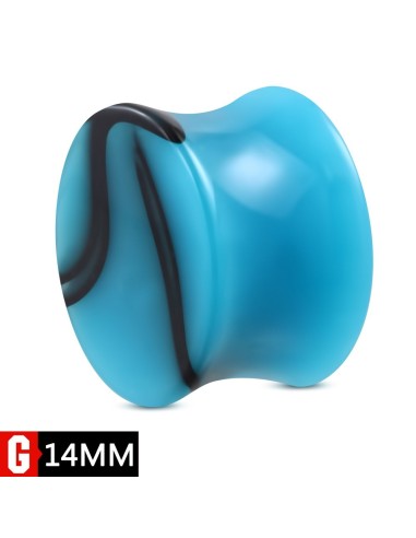 Piercing plug bleu modèle Agostune