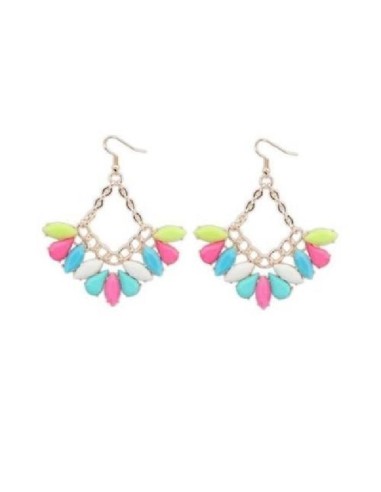 boucles d'oreille multicolore fantaisie modèle Avroh