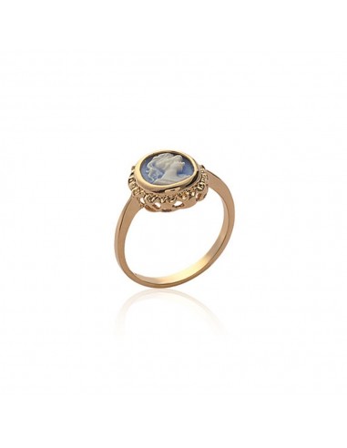 bague camé bleu