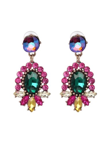 Boucles d'oreille multicolore fantaisie