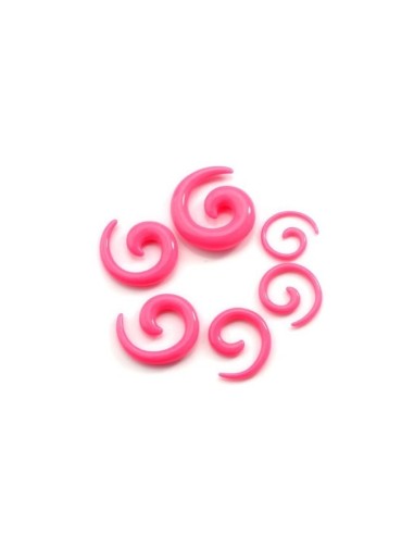 Piercing écarteur ou expandeur spirale rose  modèle Avihue