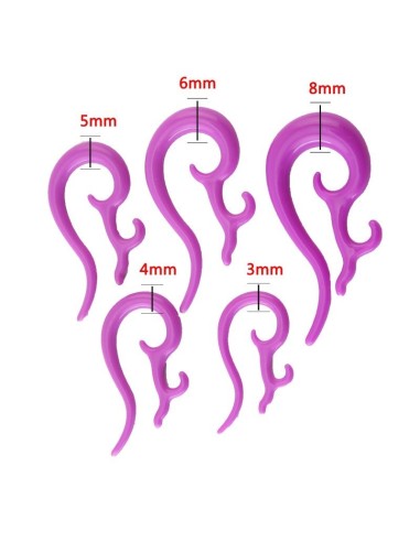 Piercing spirale acrylique violet modèle Adhume