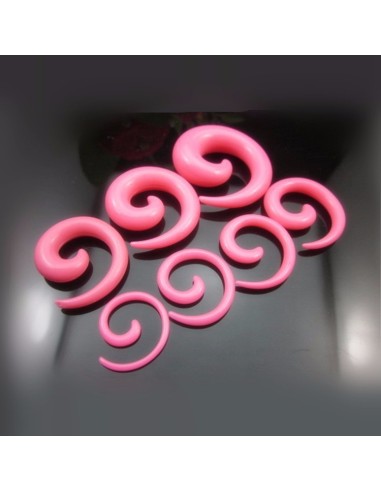Piercing spirale écarteur ou expandeur rose  modèle Adhyme
