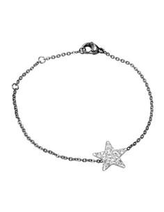 Bracelet acier étoile en cristal