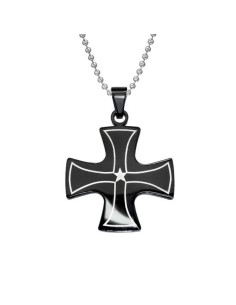 Collier croix de Malte acier modèle Aroldy