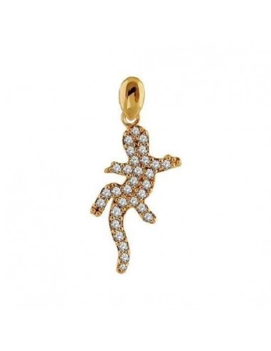 pendentif plaqué or salamandre