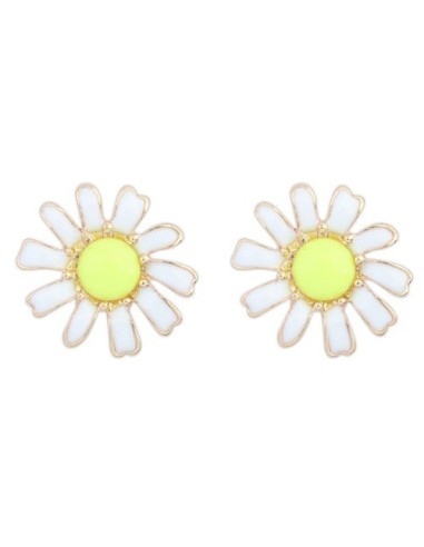 Boucles d'oreilles fleurs jaunes