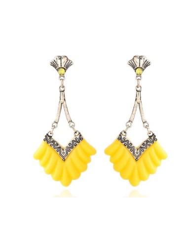 Boucles d'oreille Jaune modèle Aleix