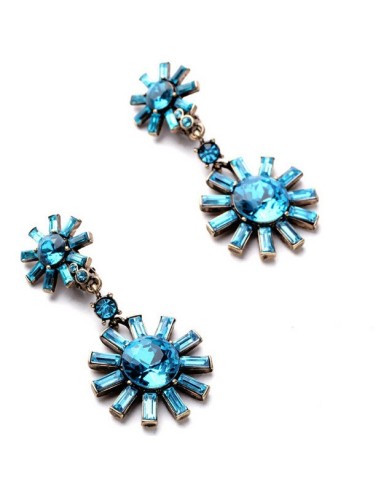 Boucles d'oreilles bleu à clip modèle Adeodute