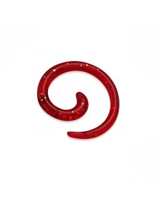 Piercing spirale glitter rouge modèle Achaicis