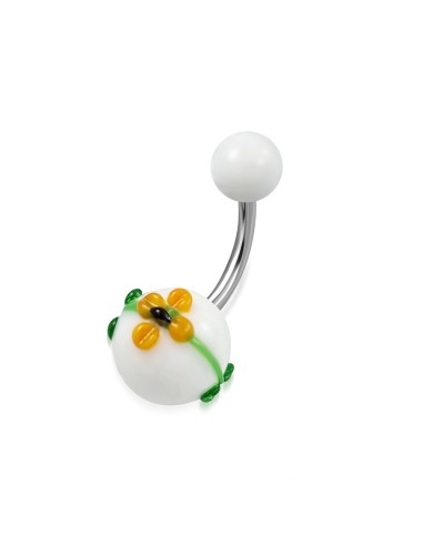 Piercing nombril fleur modèle Angasyl