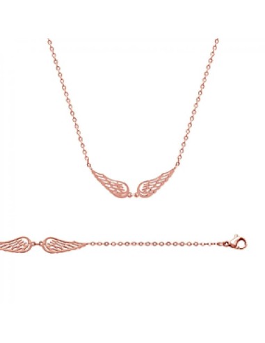 Bracelet aile d'ange en acier rosé modèle baruch