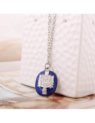 Collier bleu bijou alliage argenté