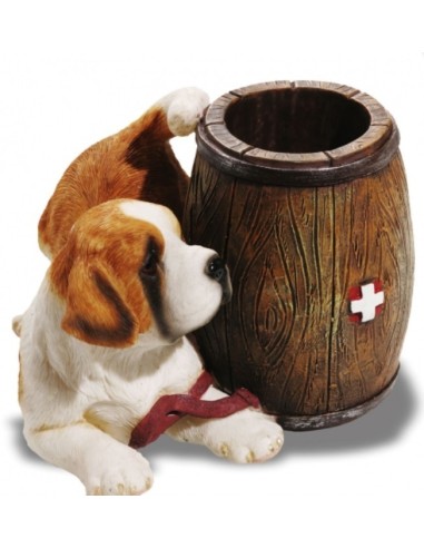 Figurine chien Saint Bernard pot à crayon modèle Brydy