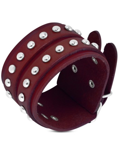 Bracelet de cuir rouge modèle  Binifate