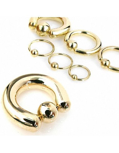 Piercing anneau captif Plaqué Or modèle Biubish