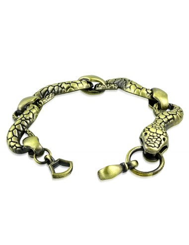 Bracelet serpent couleur bronze