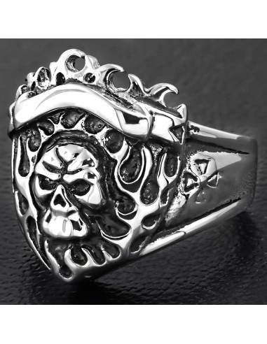 Bague skull  acier modèle Byzziate