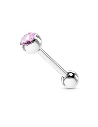 Piercing langue Acier Gemme 14 mm modèle Berbet