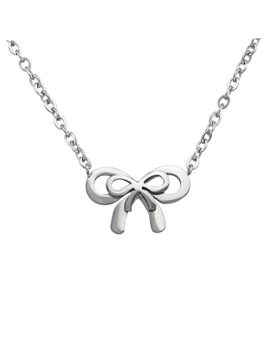 Collier nœud bijou en acier