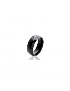 Bague anneau Céramique noire