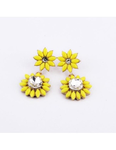 Boucles d'oreilles jaune mode fantaisie modèle Berange