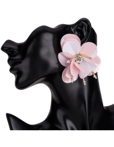 Boucles d'oreilles rose fleur modèle Beguiche