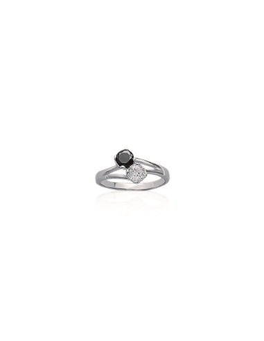 Bague argent filigrannée noire  modèle Boptiste