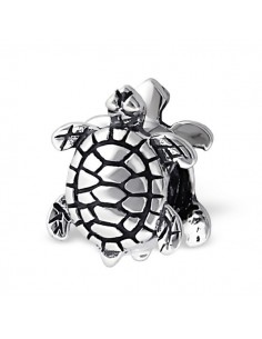 charms argent tortue