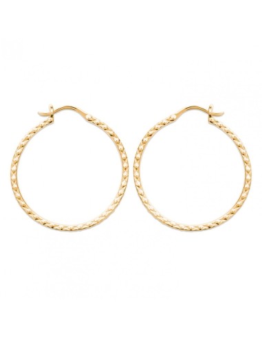 Créoles Antilles Plaqué Or 30 mm modèle Braisse