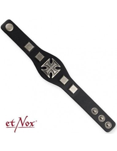etNox - Bracelet "Iron Cross et Studs