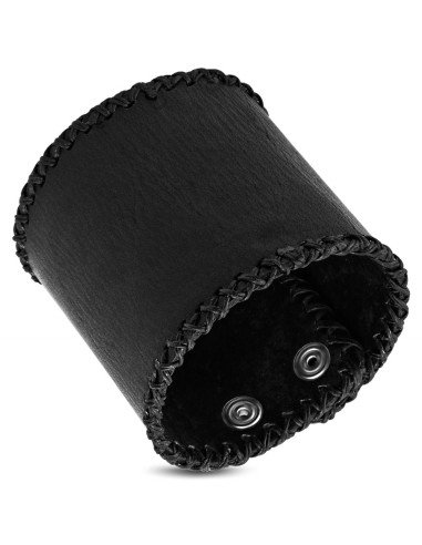 Bracelet cuir noir modèle Demasyl