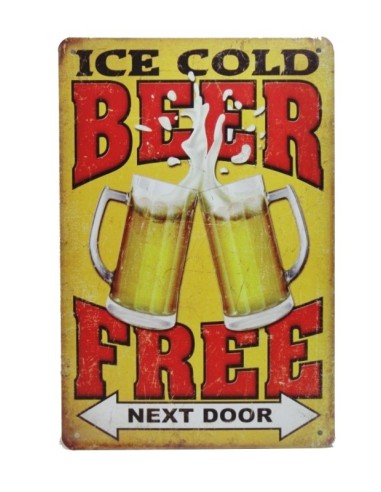 Plaque métal Ice Beer 20 x 30 cm