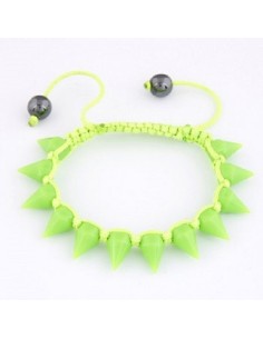 Bracelet vert élastique à pointe modèle Baniame