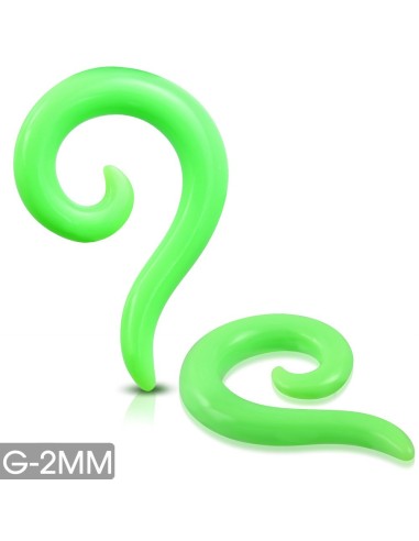 Piercing spirale vert  modèle Bienfate