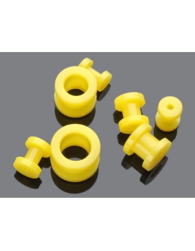 Piercing tunnel acrylique jaune  modèle Robilfe