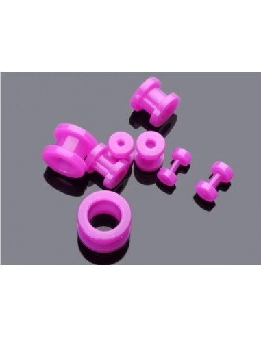 Piercing tunnel acrylique rose  modèle Rybilfe