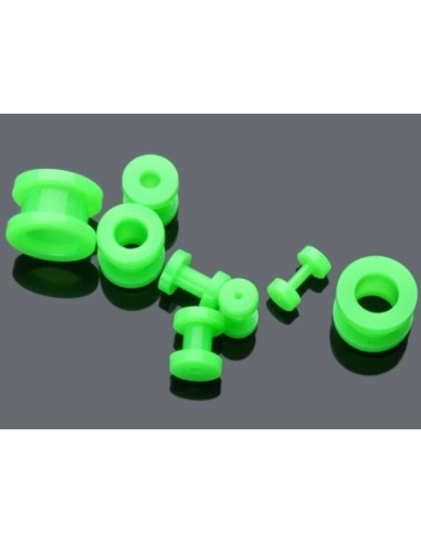 Piercing tunnel acrylique vert  modèle Rubilfe