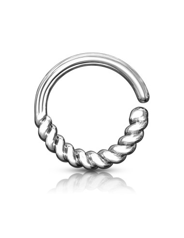 Piercing anneau  style corde