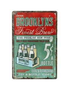 Plaque métal Brooklyn's Finest Brew