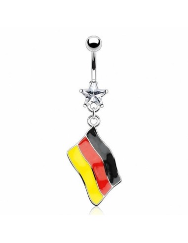 Piercing nombril Drapeau allemand modèle Arolde