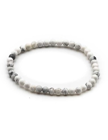 Bracelet Howlite 4 mm modèle Amabilis