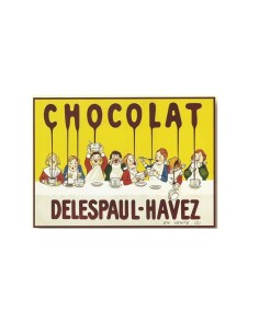Plaque métal Chocolat Delespaul-Havez 30 cm x 20 cm