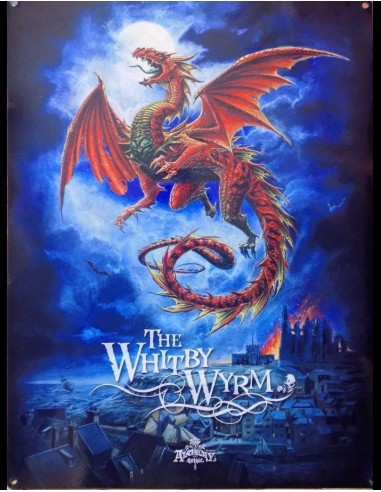 Plaque métal Dragon Whitby wyrm 20 cm x 30 cm