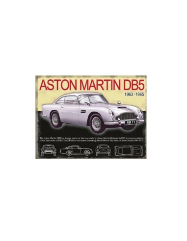 Plaque métal  Aston Martin DB5 30 cm x 20 cm