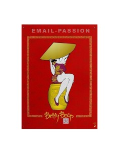 Plaque métal Betty Boop 40 cm x 30 cm