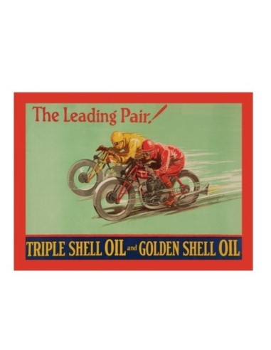 Plaque métal Triple Shell Oil  40 cm x 30 cm