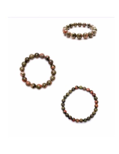 Bracelet Unakite pour petit poignet modèle Arcadius