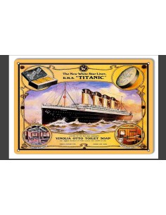 Plaque métal Titanic 20 cm x 30 cm